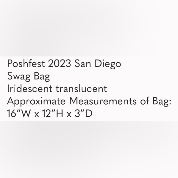 4Piece PoshFest Iridescent Swag Bag - Picture 4 of 4
